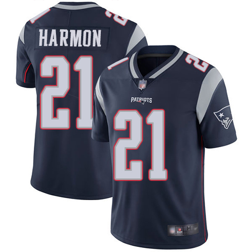 New England Patriots Football #21 Vapor Limited Navy Blue Men Duron Harmon Home NFL Jersey->youth nfl jersey->Youth Jersey